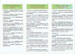FOLDER - VI JORNADA ACADÊMICA - FCP - 2015 (Verso)