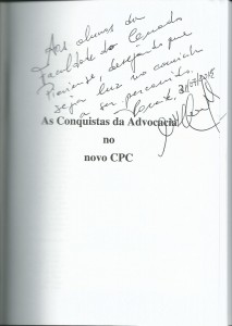 LIVRO - O NOVO CPC - As Conquistas da Advocacia (Autógrafo)