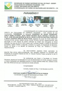 HOMENAGEM AOS EGRESSOS - Anderson, Carla, Júlio César, Rafaela